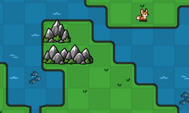 Mountains and grassland cut by rivers, held by an alliance.